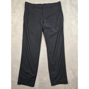 Kirkland Signature Pantalon Performance Pants Mens 38x32 Black Flat Front